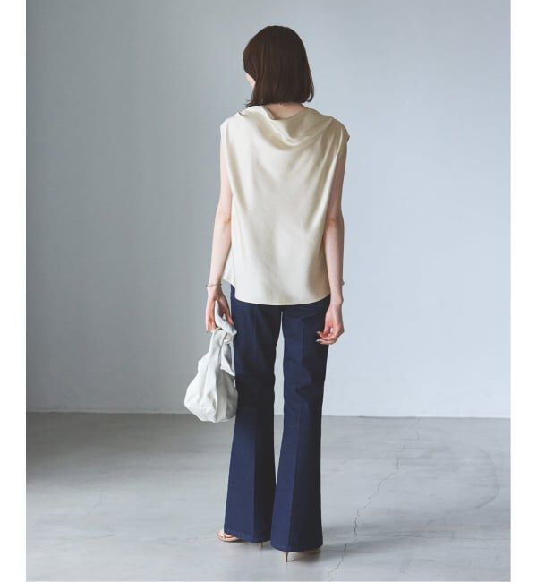 NOBLE「《WEB&なんばCITY店限定追加予約》ドレープサテン2WAYブラウス」|シャツ・ブラウス|