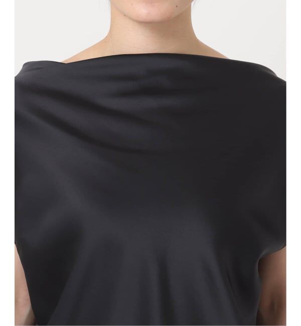 NOBLE「《WEB&なんばCITY店限定追加予約》ドレープサテン2WAYブラウス」|シャツ・ブラウス|