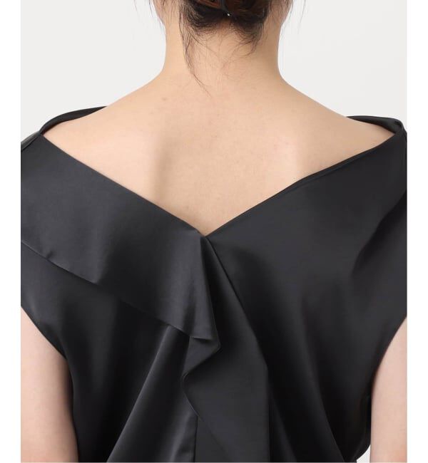 NOBLE「《WEB&なんばCITY店限定追加予約》ドレープサテン2WAYブラウス」|シャツ・ブラウス|