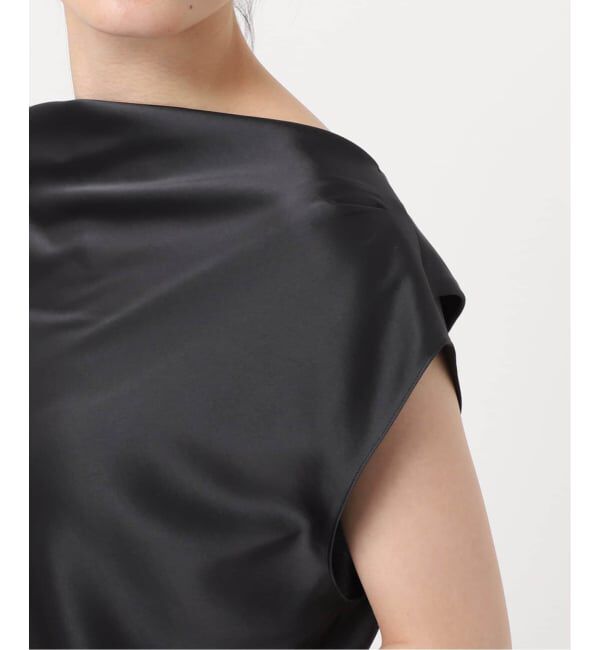 NOBLE「《WEB&なんばCITY店限定追加予約》ドレープサテン2WAYブラウス」|シャツ・ブラウス|