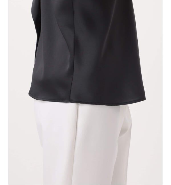 NOBLE「《WEB&なんばCITY店限定追加予約》ドレープサテン2WAYブラウス」|シャツ・ブラウス|