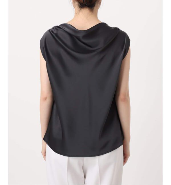 NOBLE「《WEB&なんばCITY店限定追加予約》ドレープサテン2WAYブラウス」|シャツ・ブラウス|