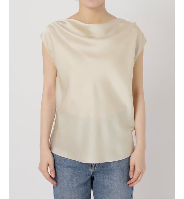 NOBLE「《WEB&なんばCITY店限定追加予約》ドレープサテン2WAYブラウス」|シャツ・ブラウス|