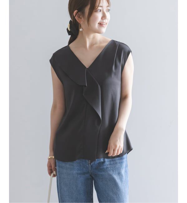 NOBLE「《WEB&なんばCITY店限定追加予約》ドレープサテン2WAYブラウス」|シャツ・ブラウス|