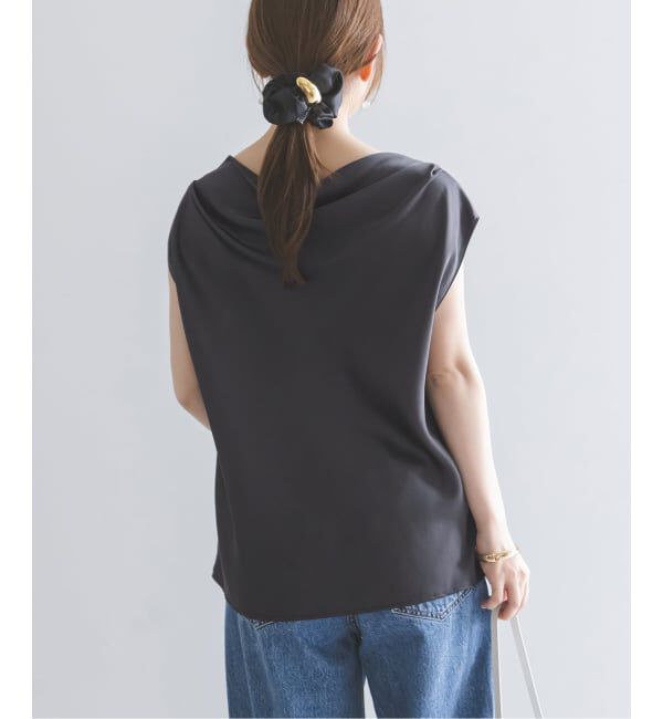 NOBLE「《WEB&なんばCITY店限定追加予約》ドレープサテン2WAYブラウス」|シャツ・ブラウス|