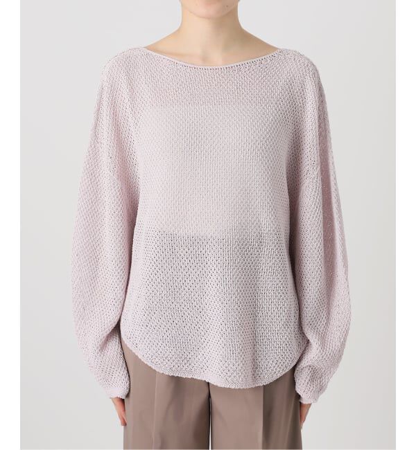 NOBLE「《WEB限定追加予約》ペーパーヤーン カノコBACK Vプルオーバー」|ニット・セーター|