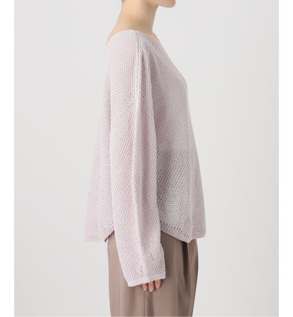 NOBLE「《WEB限定追加予約》ペーパーヤーン カノコBACK Vプルオーバー」|ニット・セーター|