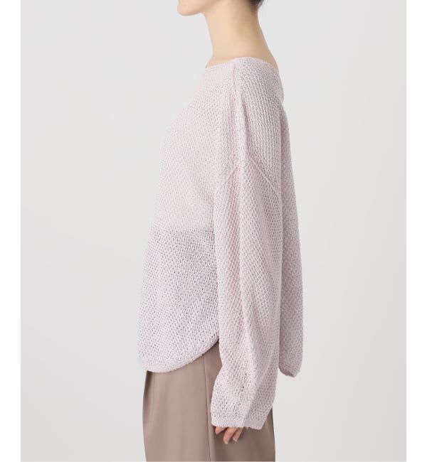 NOBLE「《WEB限定追加予約》ペーパーヤーン カノコBACK Vプルオーバー」|ニット・セーター|