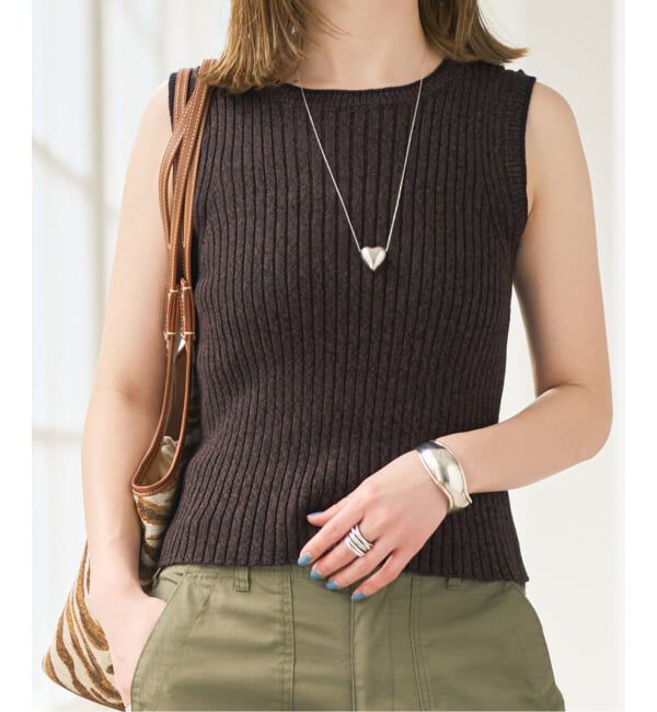 Spick and Span「ラミーコットンリブタンクプルオーバー」|ニット・セーター|