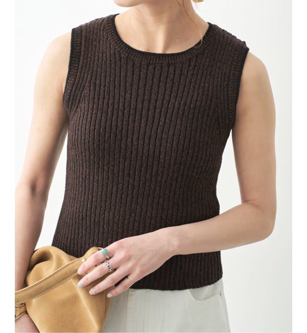 Spick and Span「ラミーコットンリブタンクプルオーバー」|ニット・セーター|