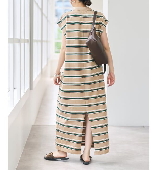 Spick and Span「《予約》マルチボーダーポロシャツワンピース」|ワンピース|