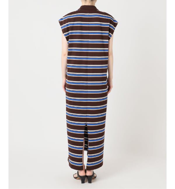 Spick and Span「《予約》マルチボーダーポロシャツワンピース」|ワンピース|