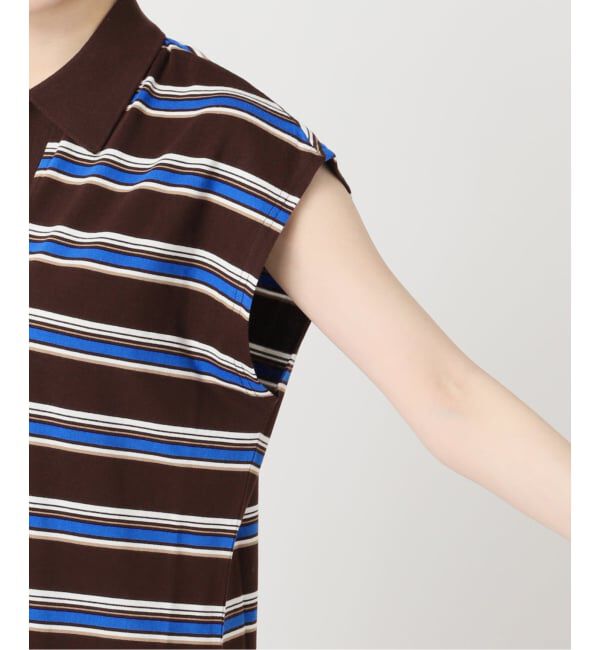 Spick and Span「《予約》マルチボーダーポロシャツワンピース」|ワンピース|