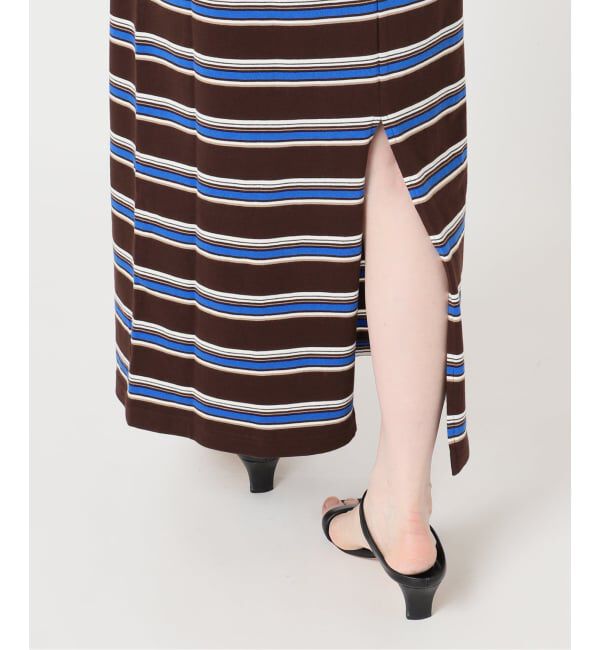 Spick and Span「《予約》マルチボーダーポロシャツワンピース」|ワンピース|