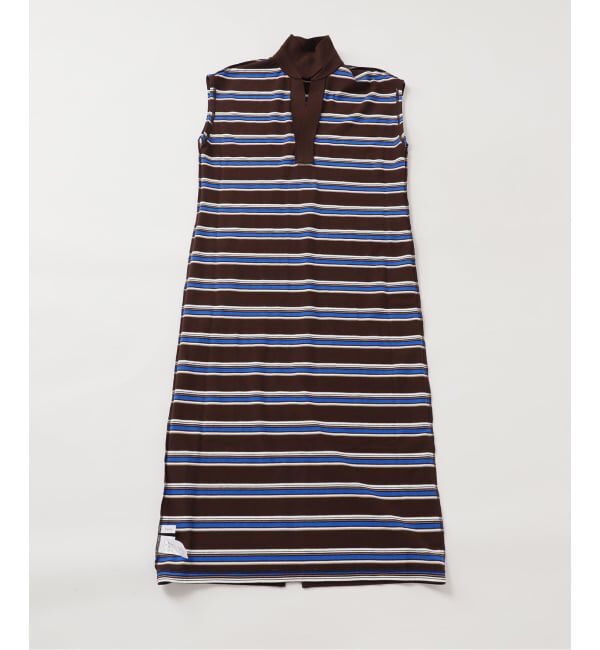 Spick and Span「《予約》マルチボーダーポロシャツワンピース」|ワンピース|
