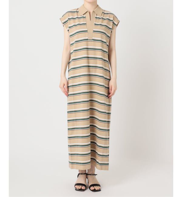 Spick and Span「《予約》マルチボーダーポロシャツワンピース」|ワンピース|