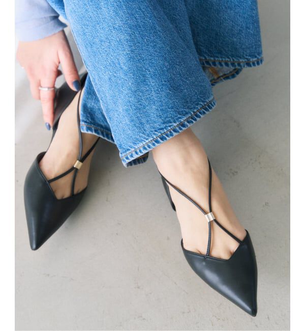  「《追加》ポインテッドメタルクロスストラップフラット」|その他|