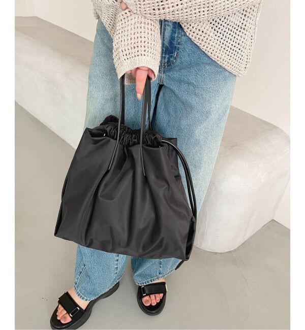  「LETALON 2WAYギャザーナイロントート」|トートバッグ|ブラック