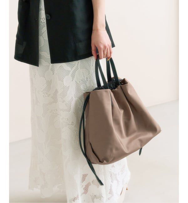  「LETALON 2WAYギャザーナイロントート」|トートバッグ|ベージュ