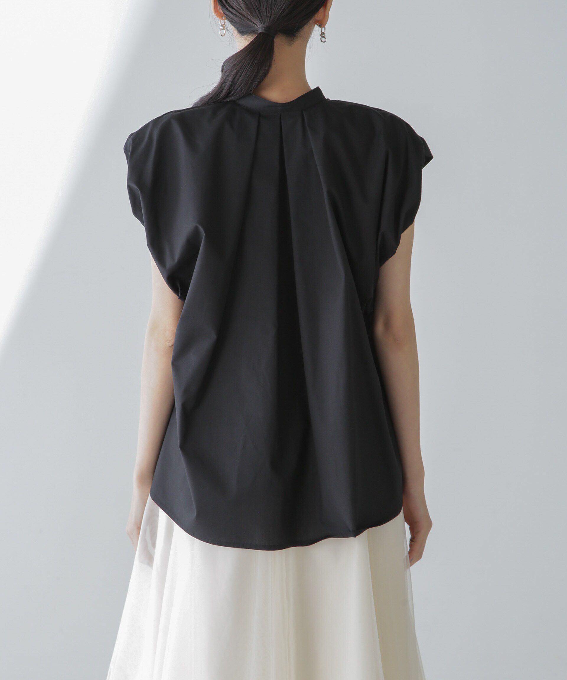 nano･universe「フレンチスリーブバルーンシャツ」|シャツ・ブラウス|