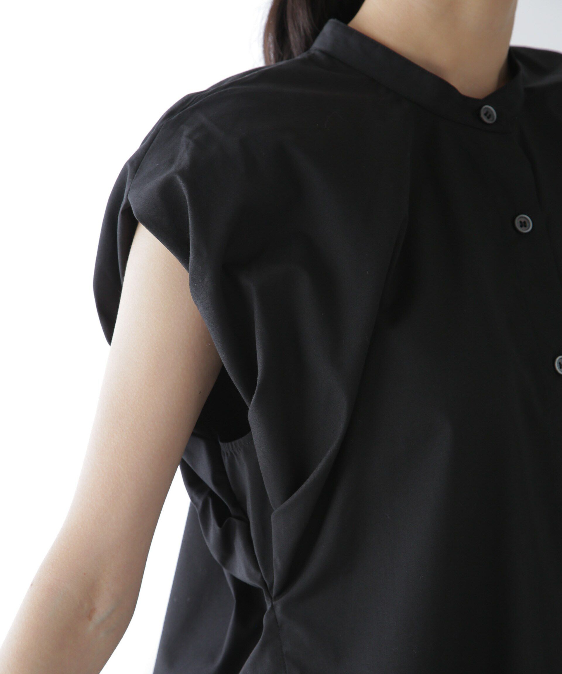 nano･universe「フレンチスリーブバルーンシャツ」|シャツ・ブラウス|