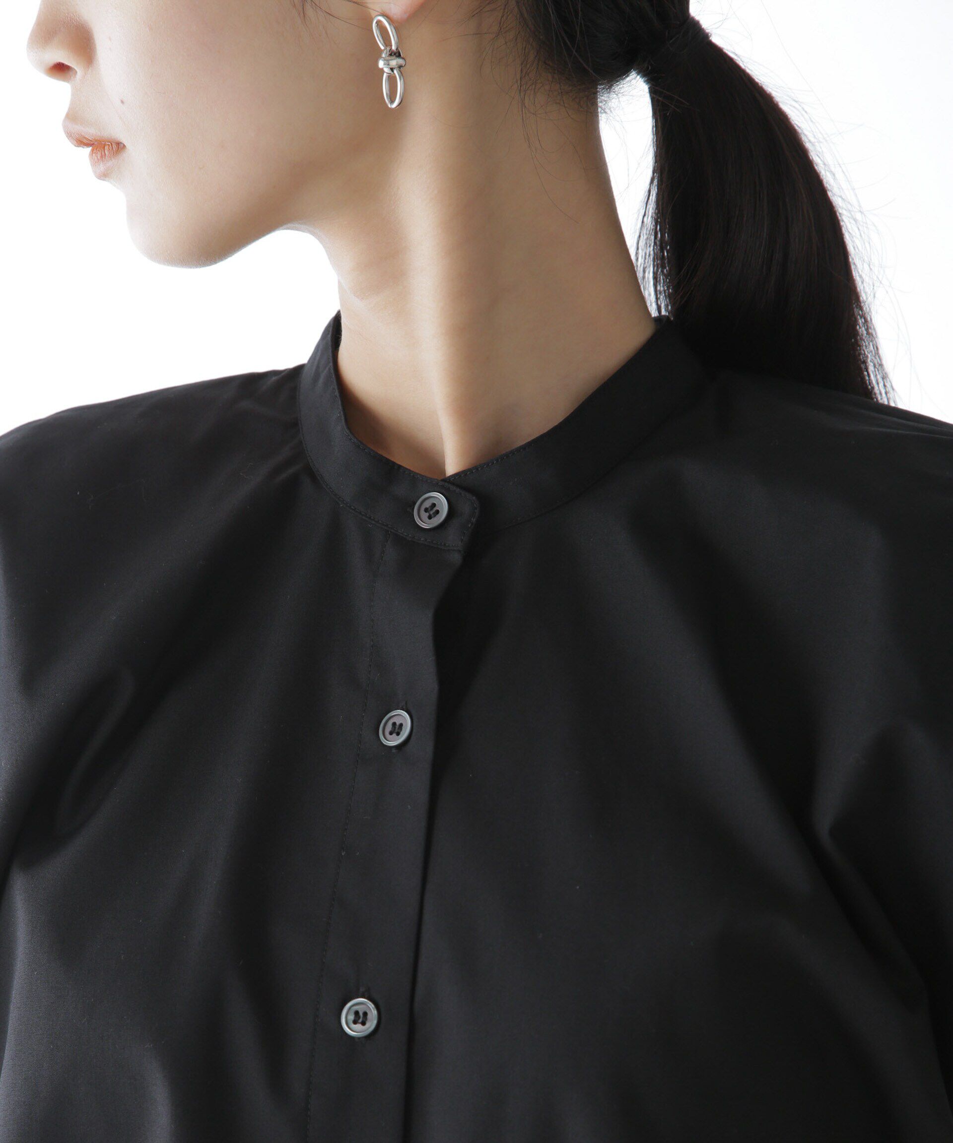 nano･universe「フレンチスリーブバルーンシャツ」|シャツ・ブラウス|