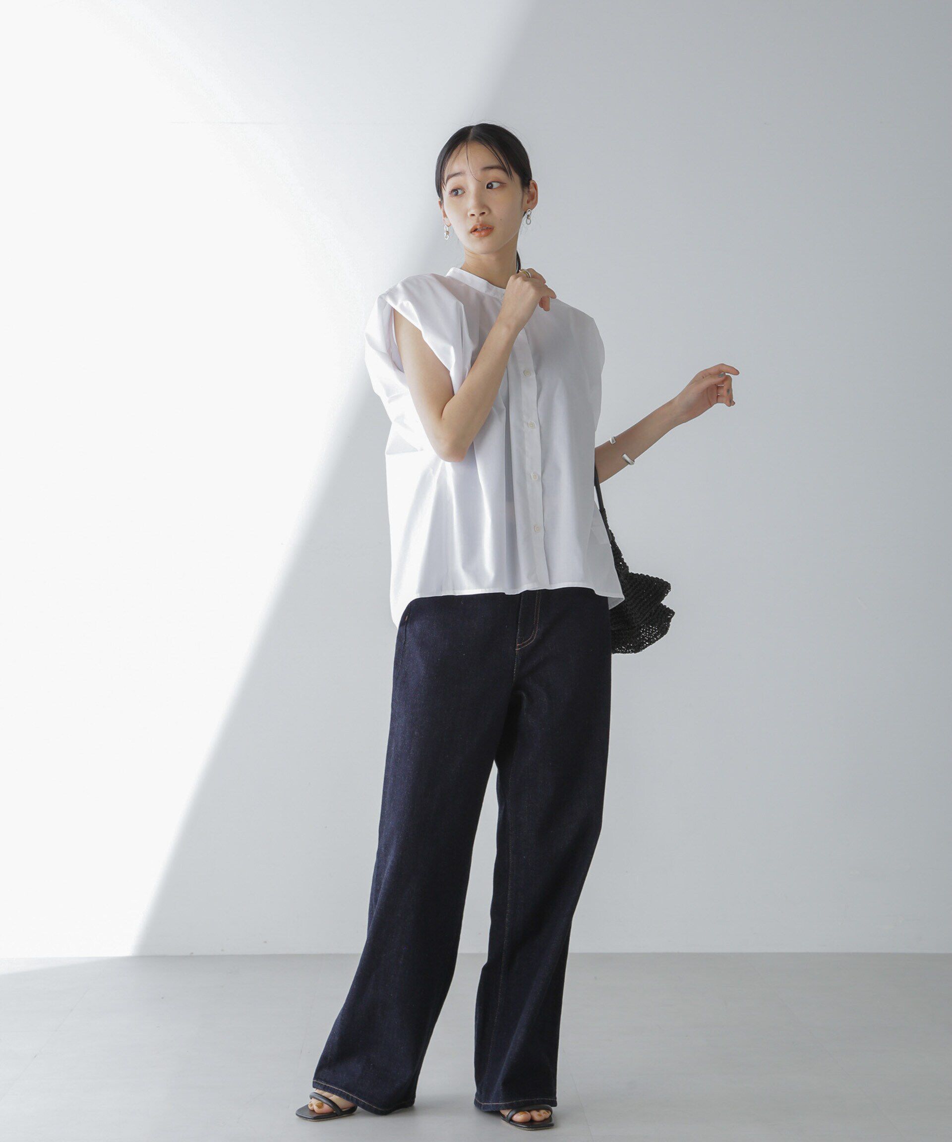 nano･universe「フレンチスリーブバルーンシャツ」|シャツ・ブラウス|