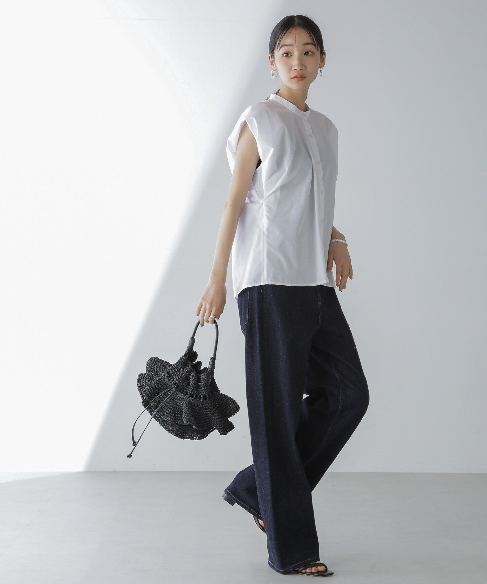 nano･universe「フレンチスリーブバルーンシャツ」|シャツ・ブラウス|