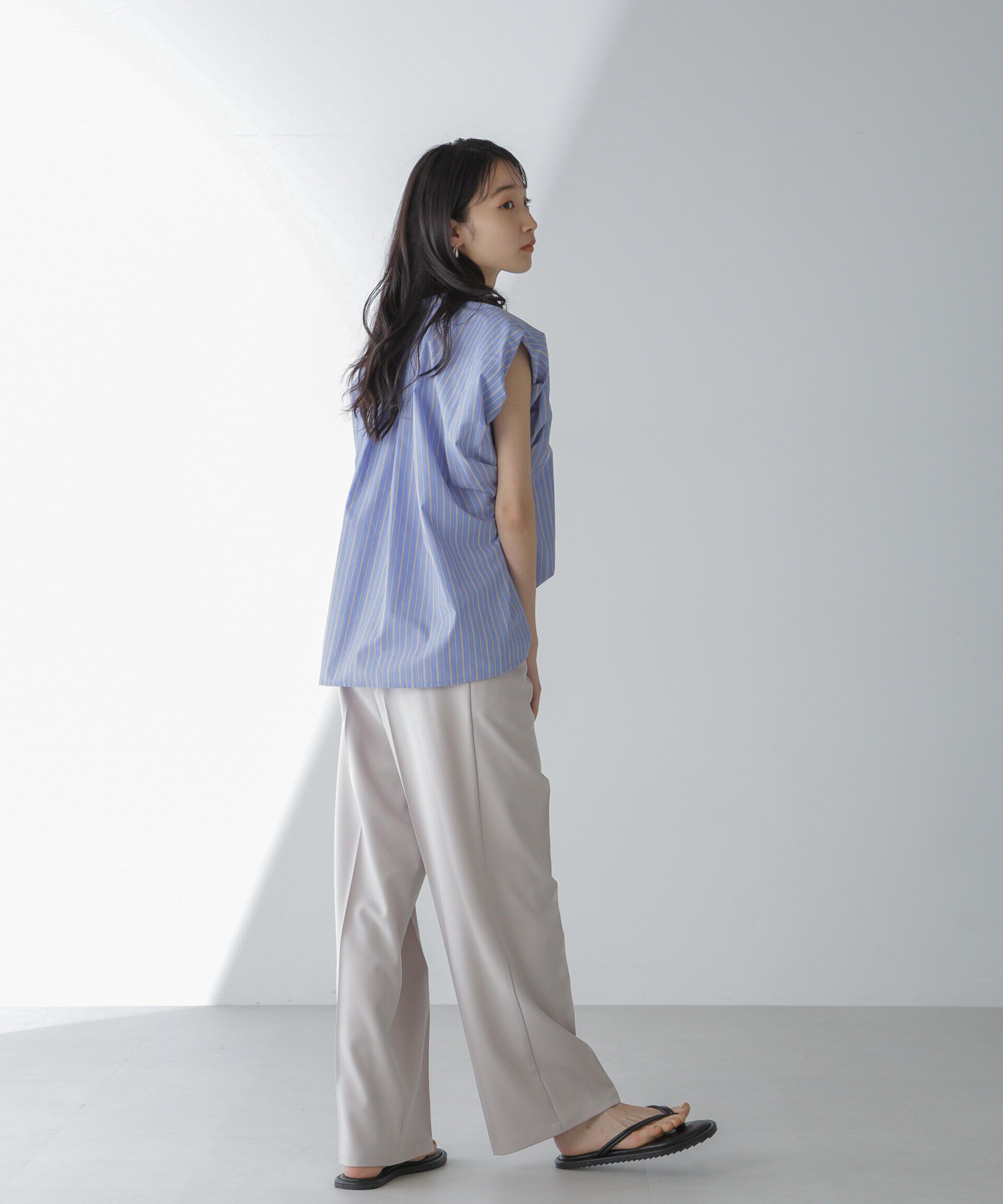 nano･universe「フレンチスリーブバルーンシャツ」|シャツ・ブラウス|