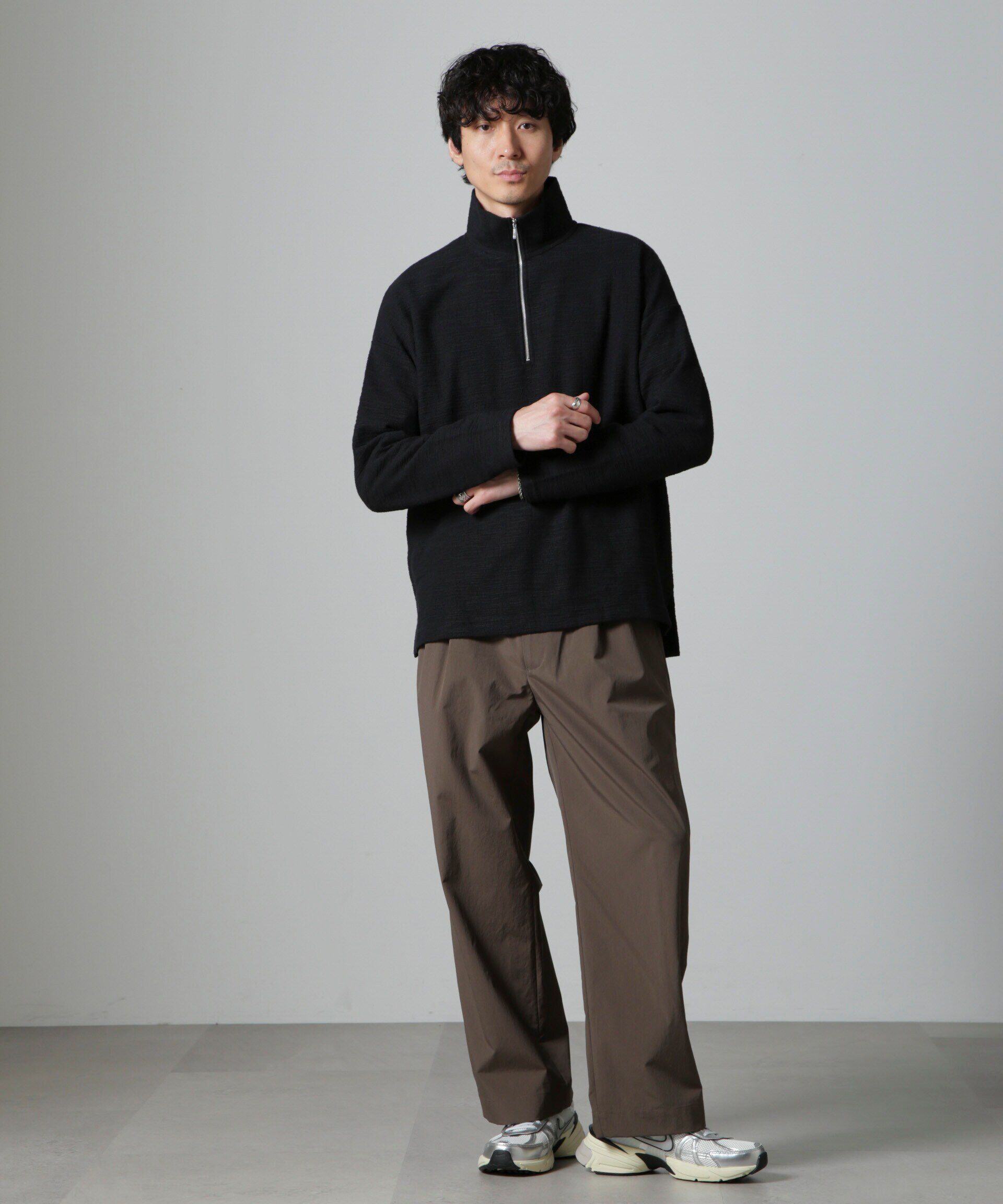 nano･universe「ブークレジャガード ハーフZIP 長袖」|Tシャツ・カットソー|