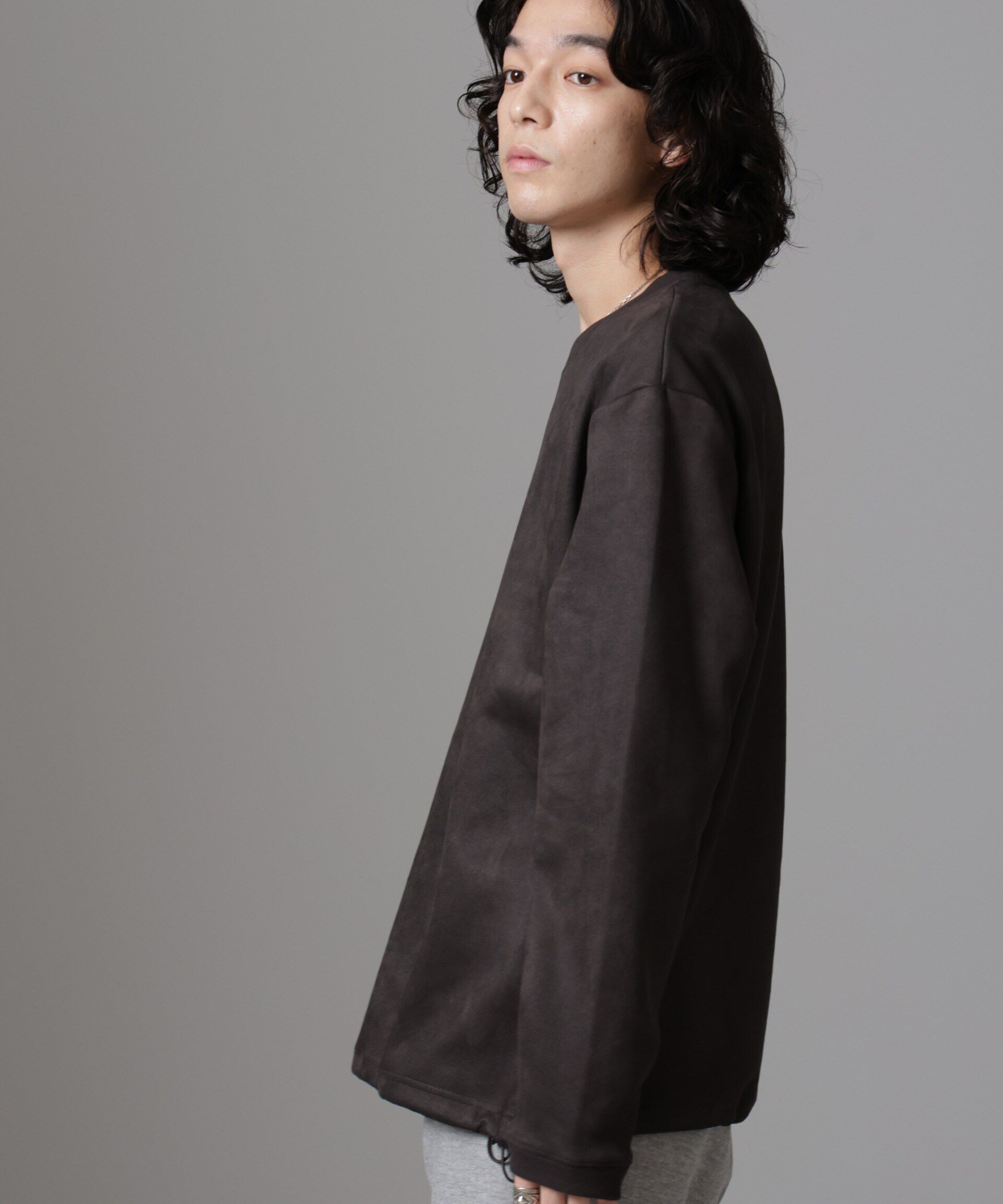 nano･universe「フェイクスエードプルオーバー 長袖」|Tシャツ・カットソー|