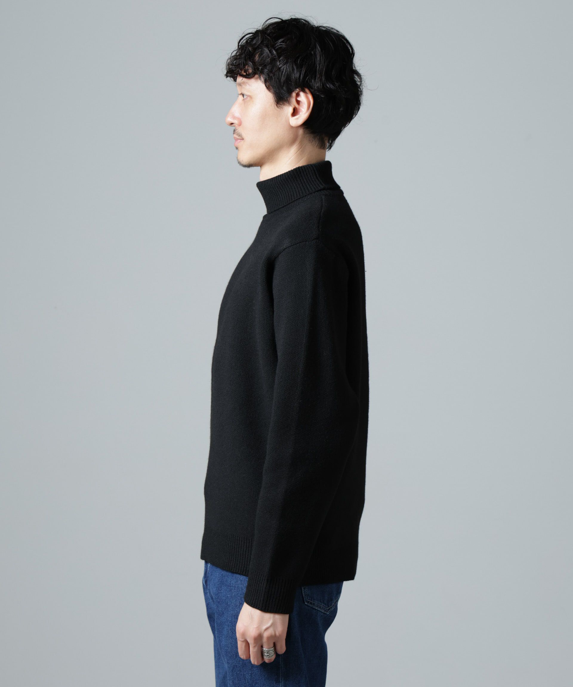 nano･universe「PBTストレッチタートルニット」|ニット・セーター|