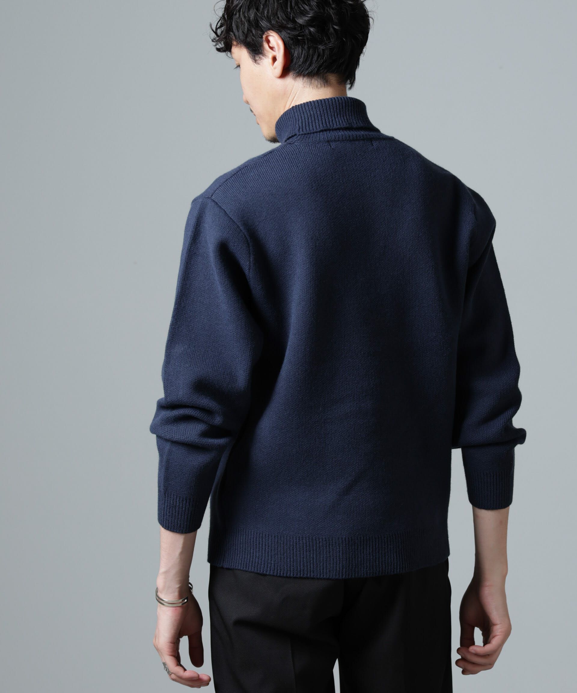 nano･universe「PBTストレッチタートルニット」|ニット・セーター|