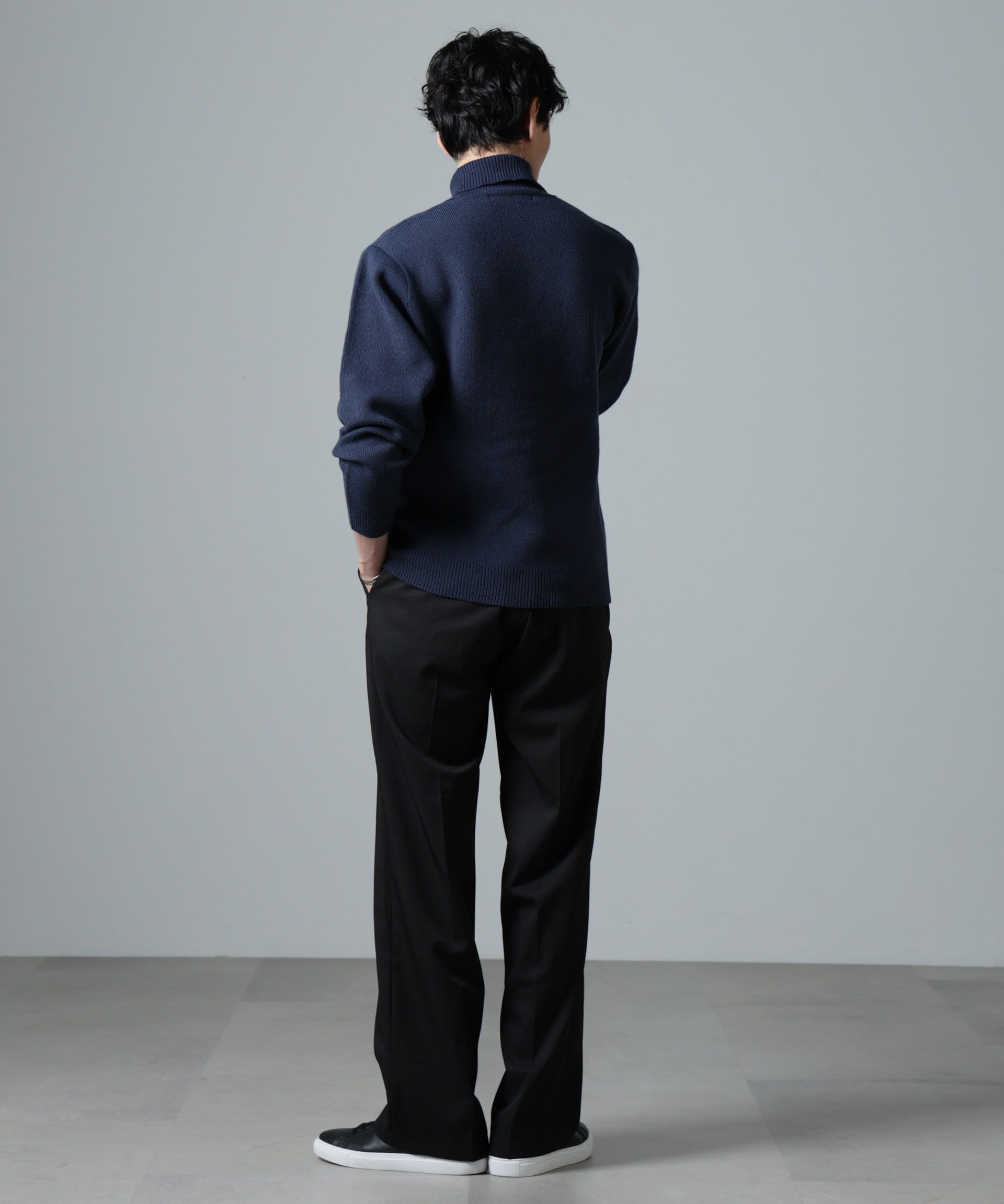 nano･universe「PBTストレッチタートルニット」|ニット・セーター|