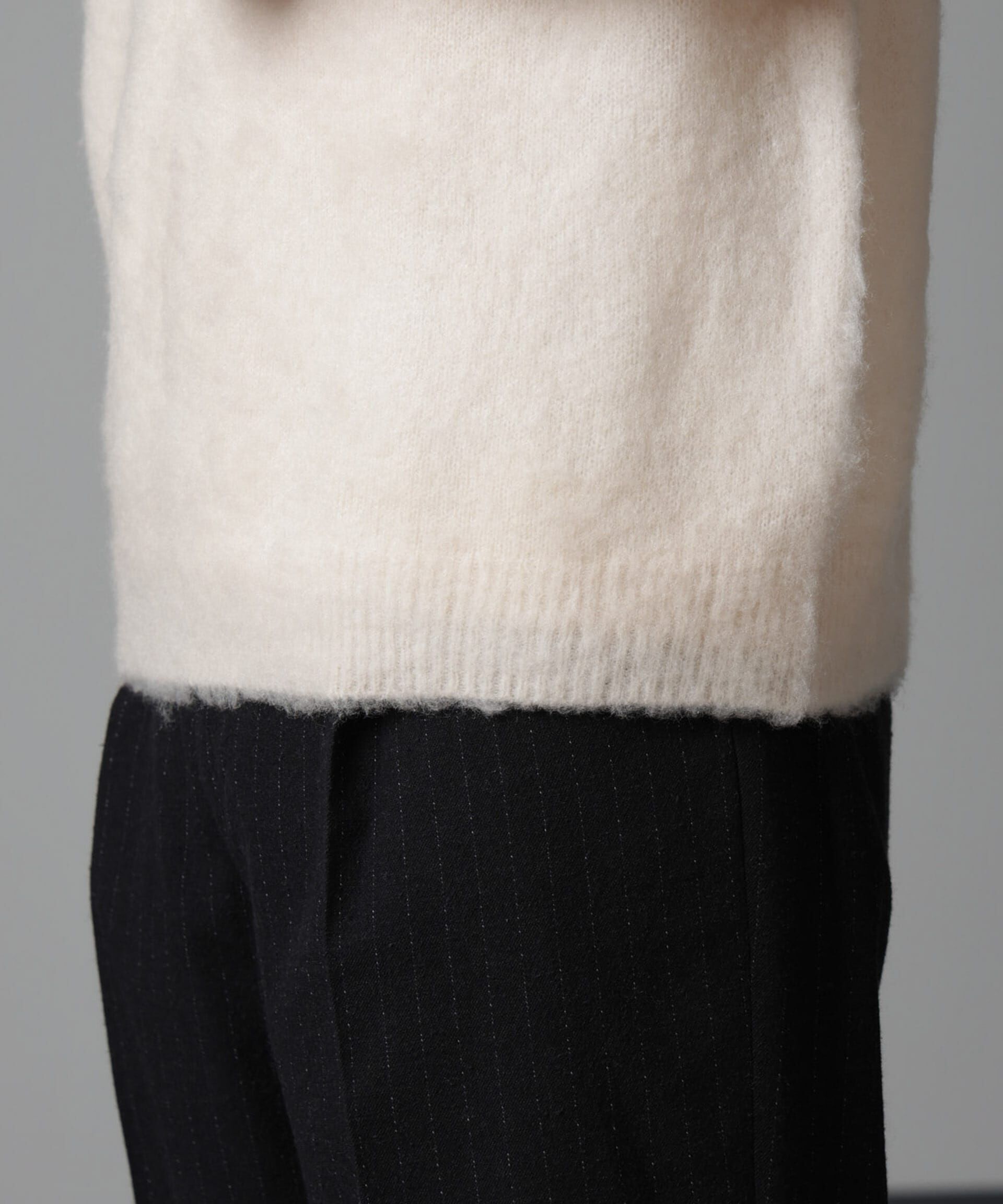 nano･universe「モヘヤブレンド起毛Vネックニット」|ニット・セーター|