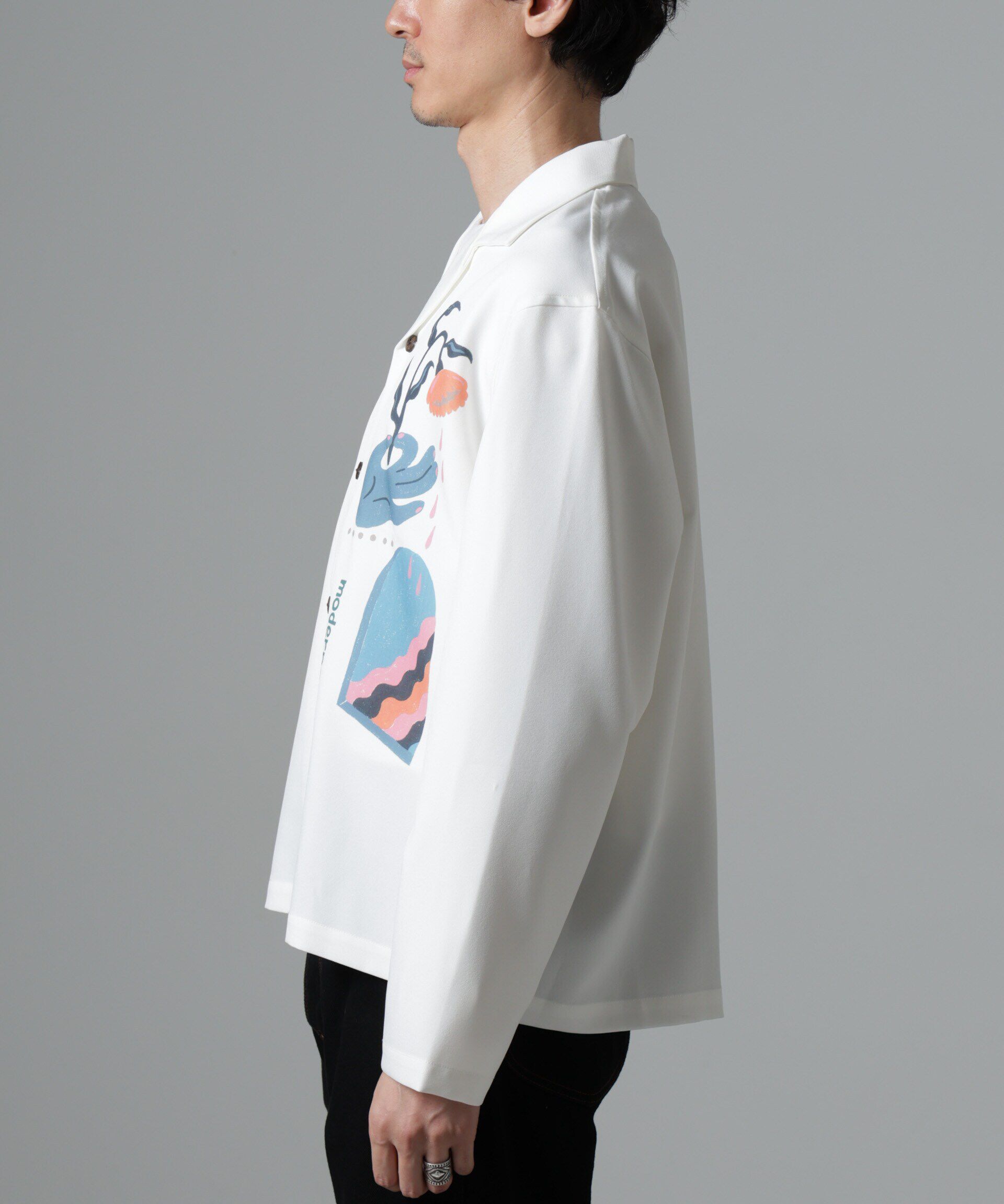 nano･universe「｢Toyameg｣modern academic オールインプリントブルゾン」|シャツ・ブラウス|