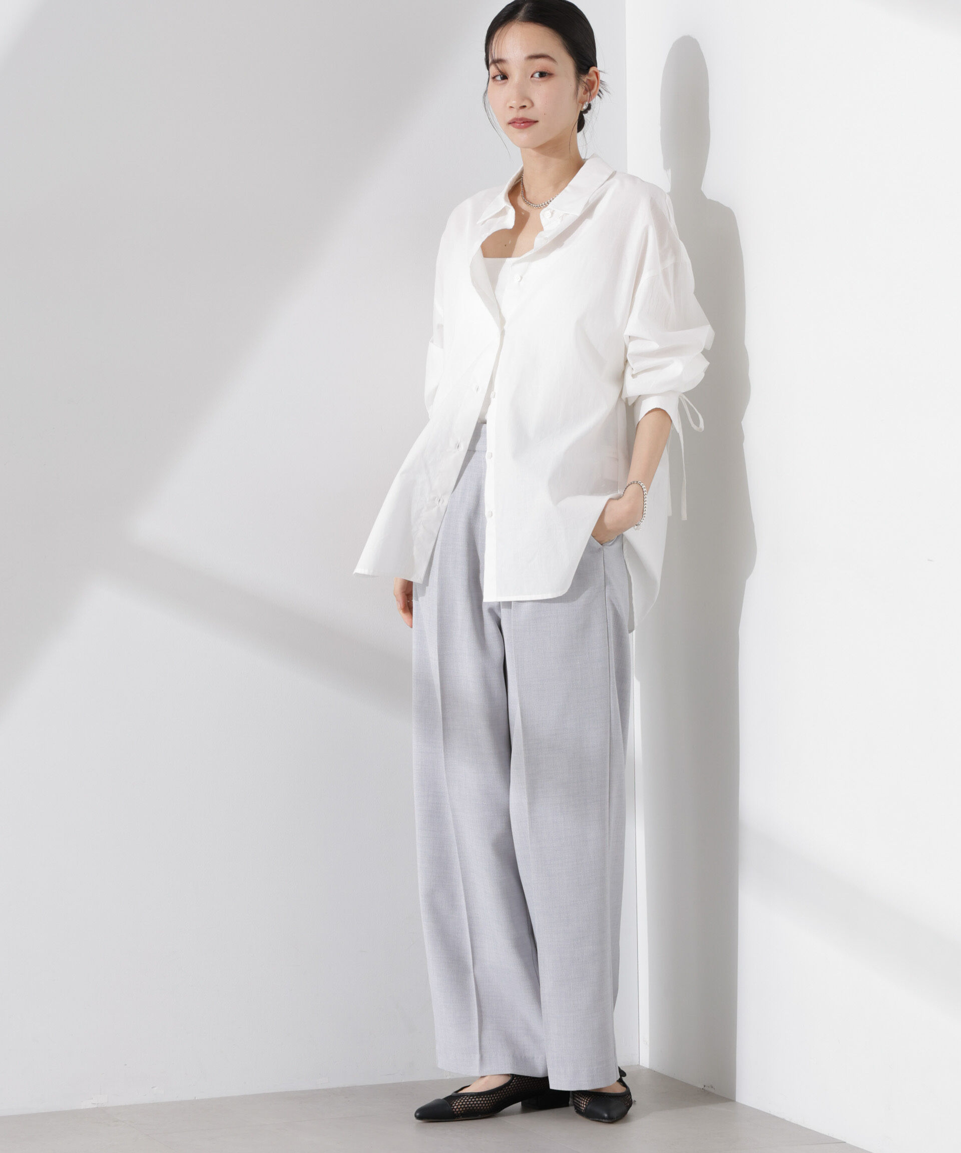 nano･universe「多機能素材スラックス(セットアップ可)」|チノ|