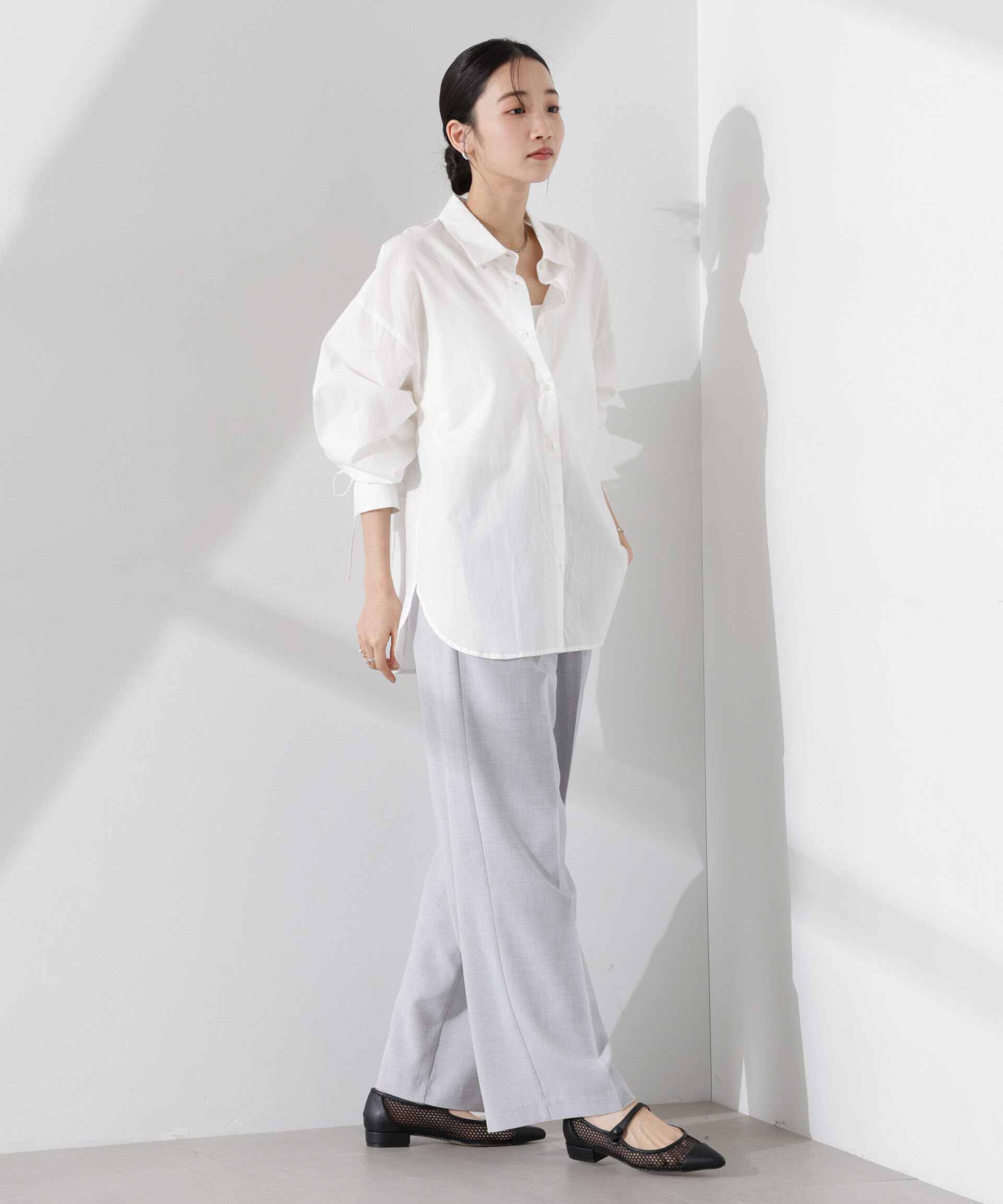 nano･universe「多機能素材スラックス(セットアップ可)」|チノ|