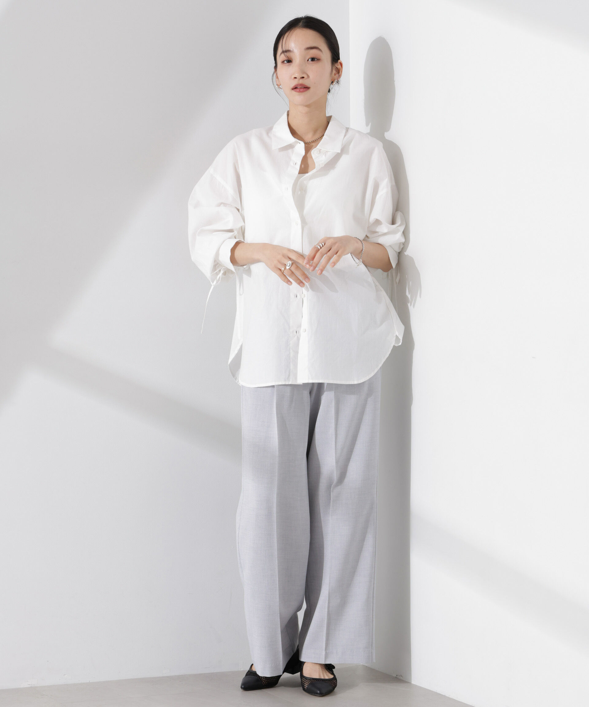 nano･universe「多機能素材スラックス(セットアップ可)」|チノ|