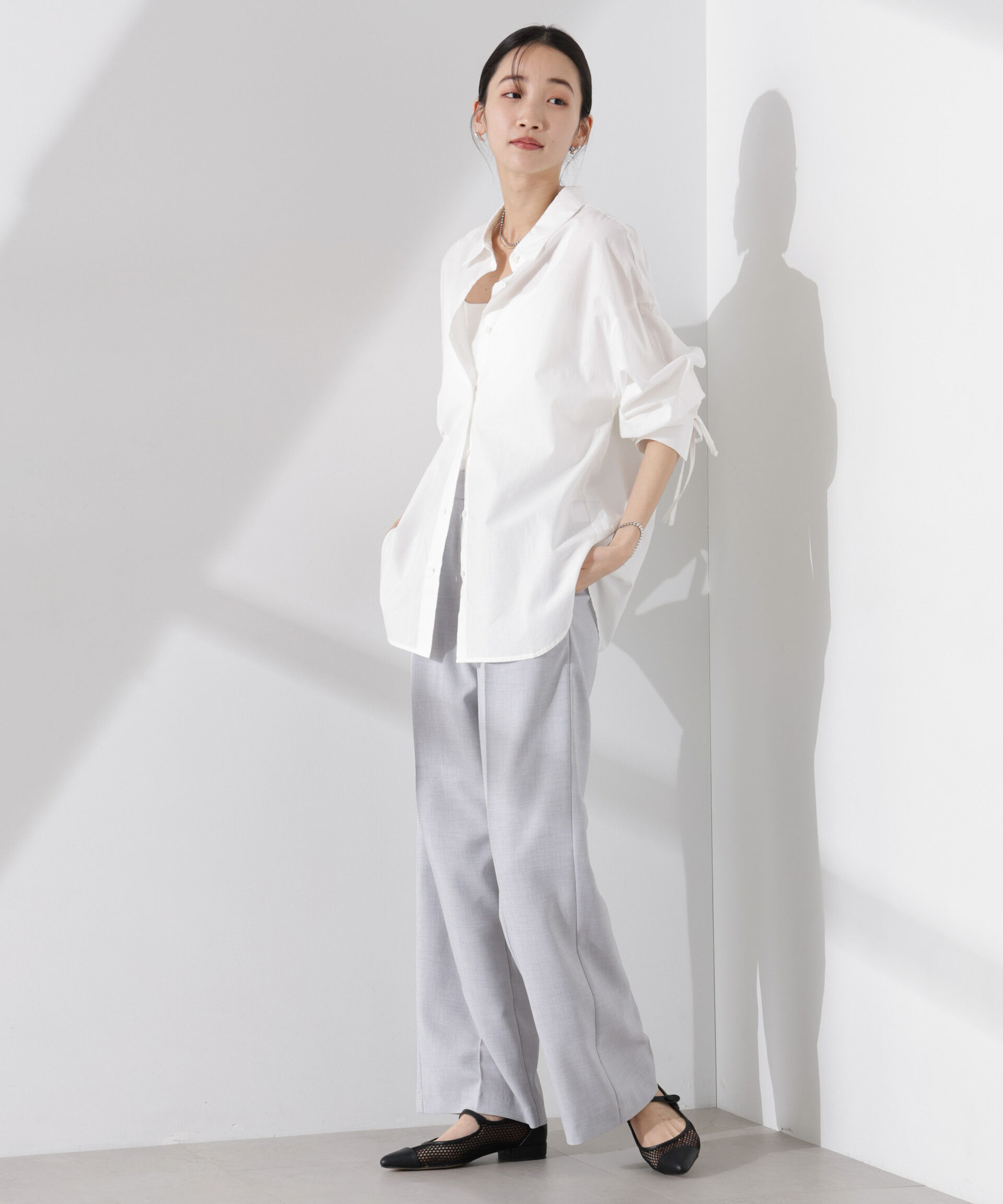 nano･universe「多機能素材スラックス(セットアップ可)」|チノ|