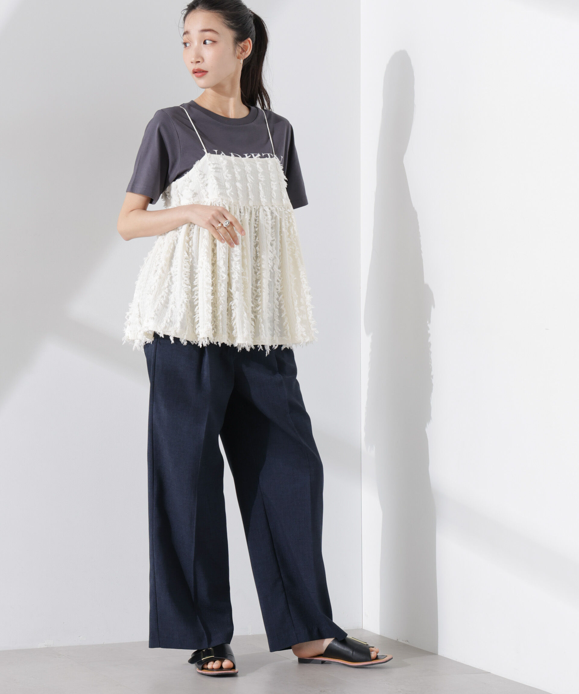 nano･universe「多機能素材スラックス(セットアップ可)」|チノ|