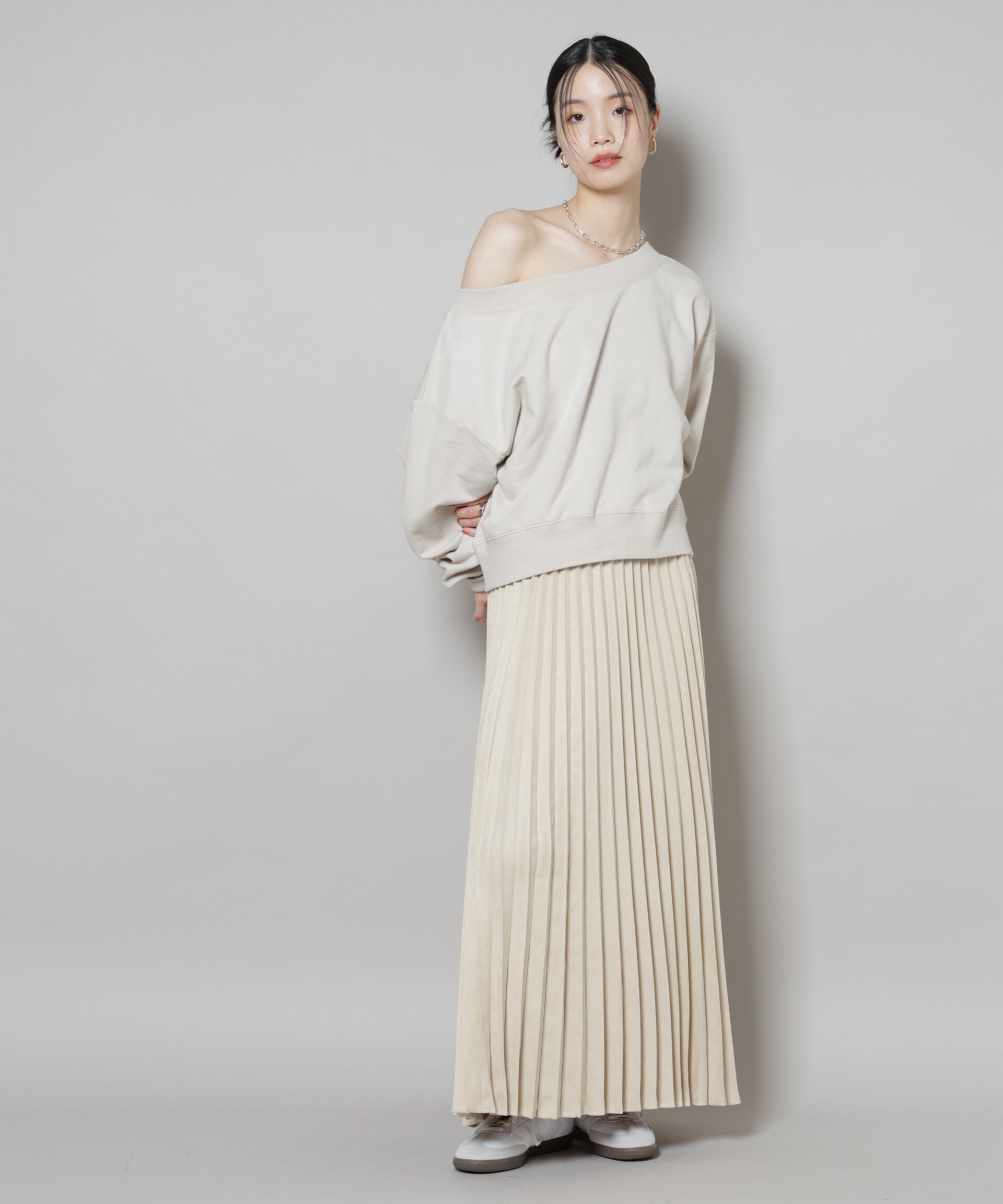 nano･universe「フェイクスエードプリーツスカート(セットアップ可)」|スカート|