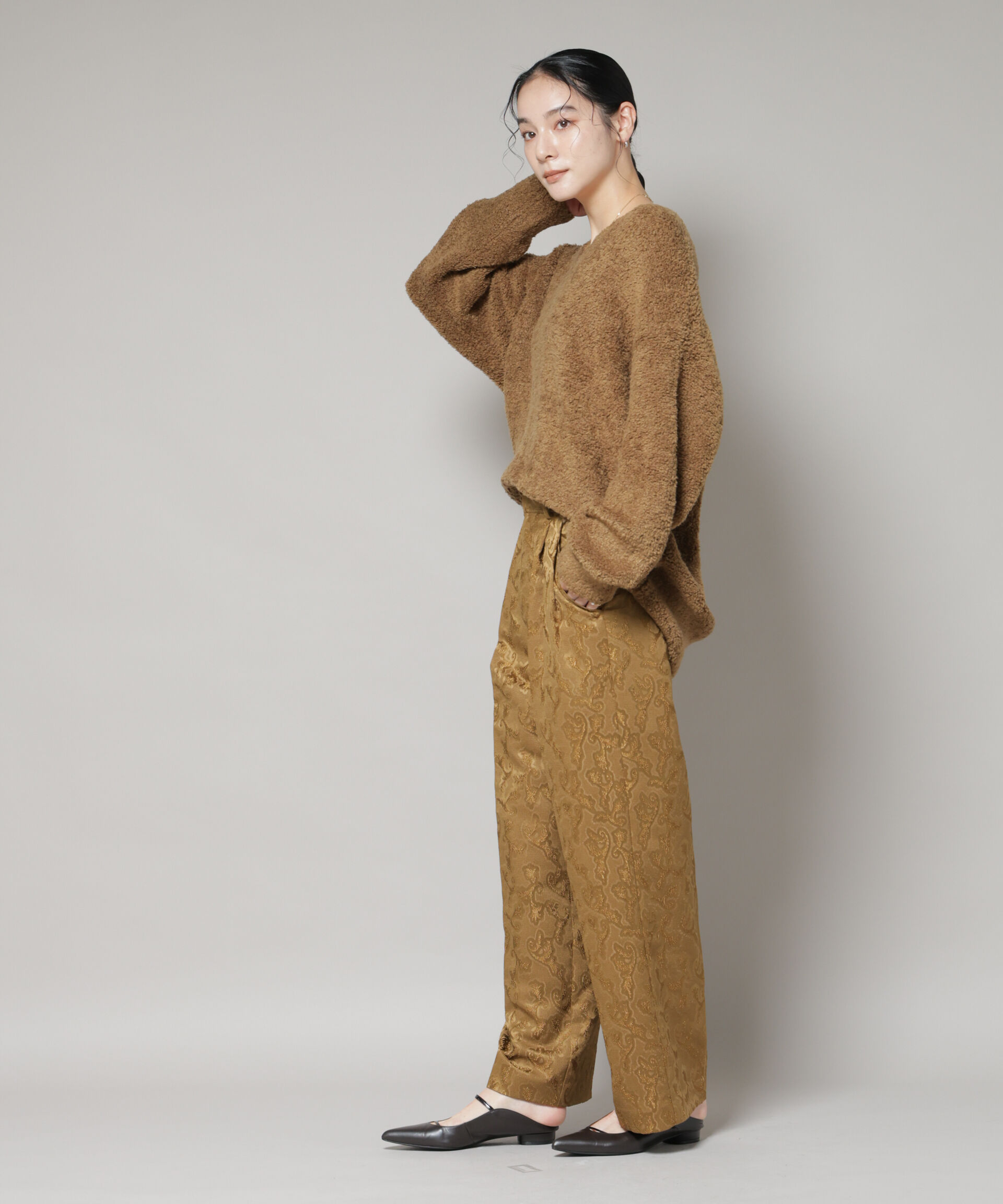 nano･universe「ウールフェザーVネックニットプルオーバー」|ニット・セーター|