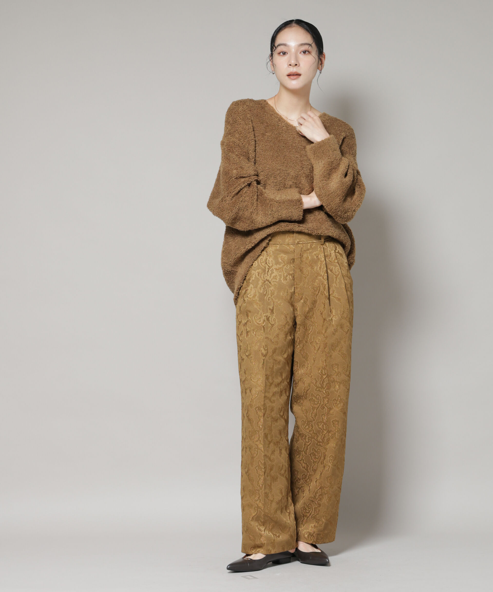 nano･universe「ウールフェザーVネックニットプルオーバー」|ニット・セーター|