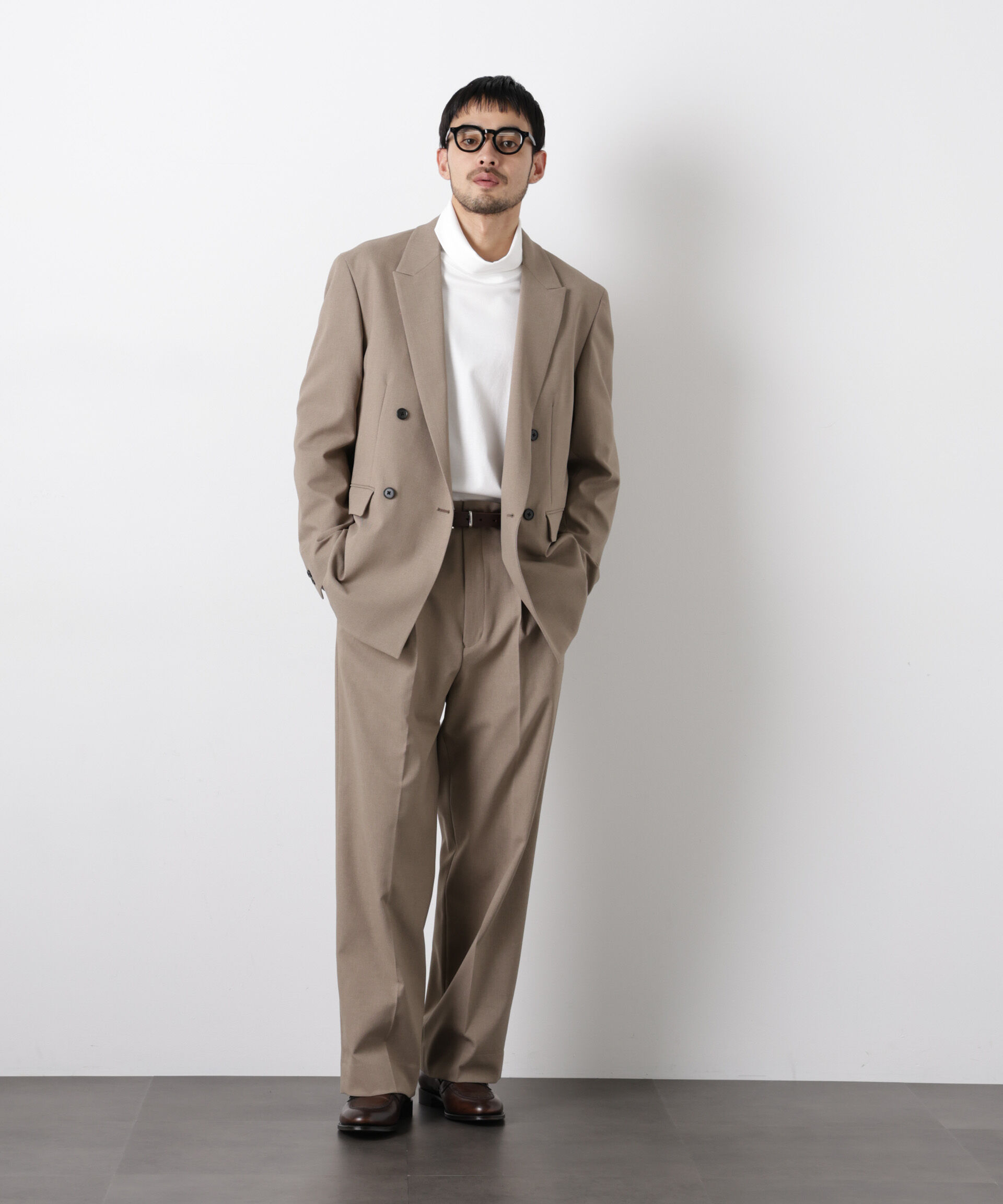 nano･universe「Reflax(R)オックスダブルブレストジャケット（セットアップ可）」|テーラードジャケット|