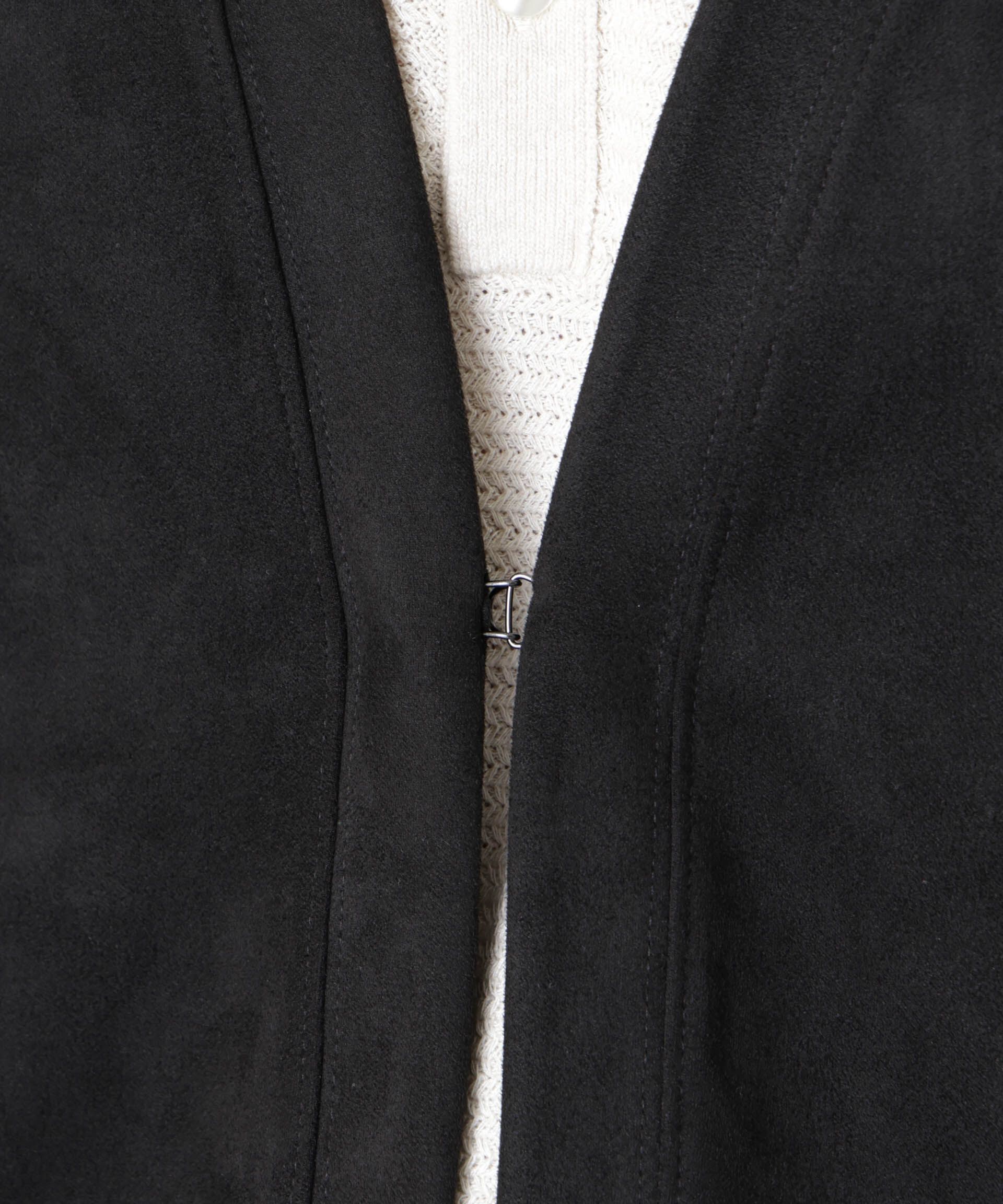 nano･universe「「モダンコンフォート」フェイクスエードトッパーカーディガン」|Tシャツ・カットソー|