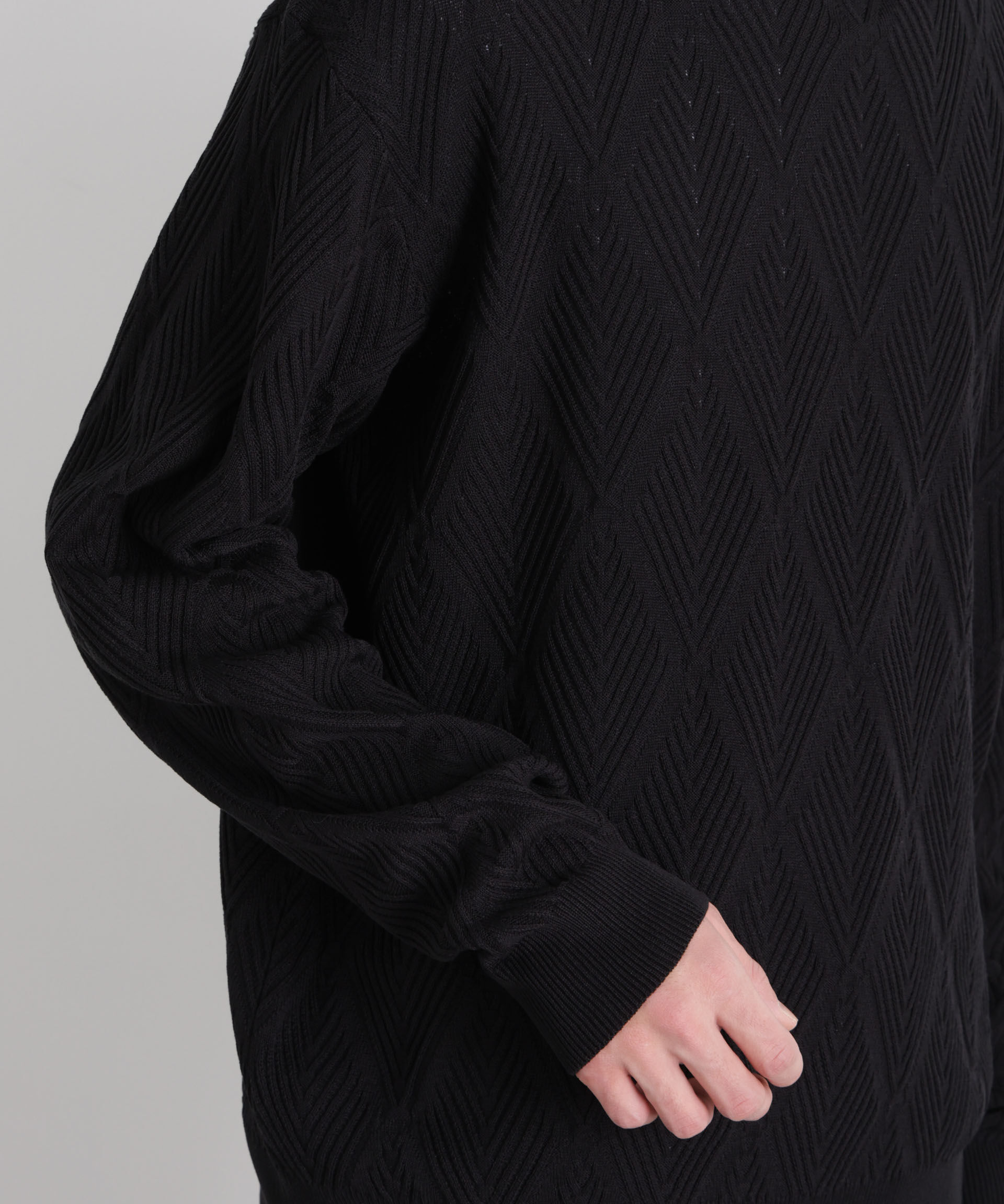 nano･universe「ハイツイストテクスチャーニット」|ニット・セーター|