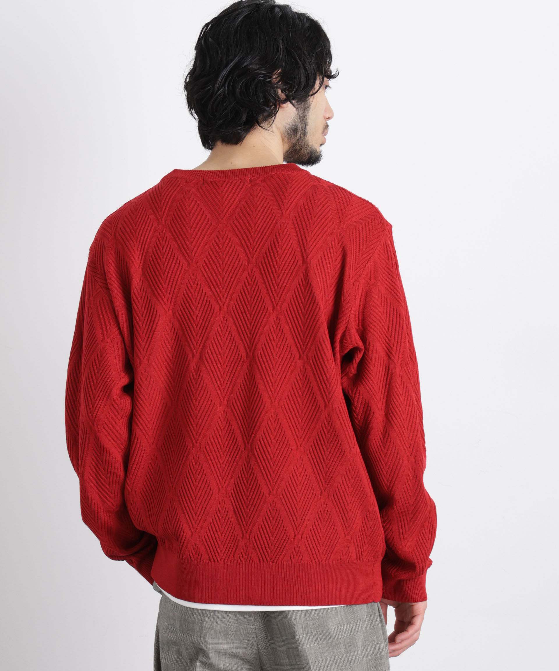 nano･universe「ハイツイストテクスチャーニット」|ニット・セーター|