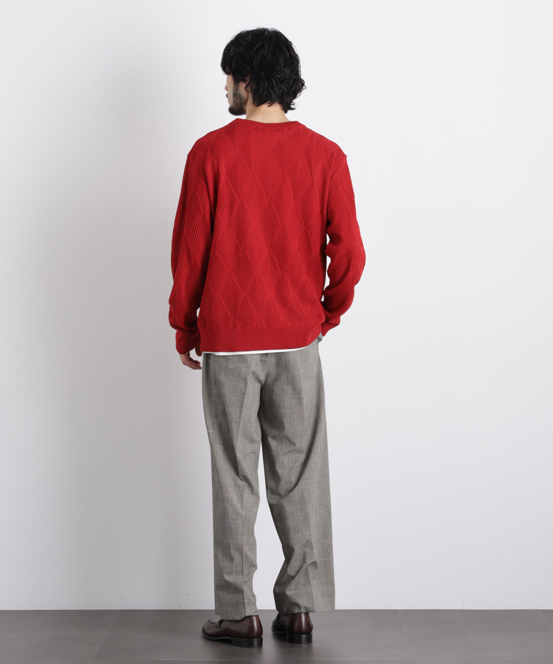 nano･universe「ハイツイストテクスチャーニット」|ニット・セーター|