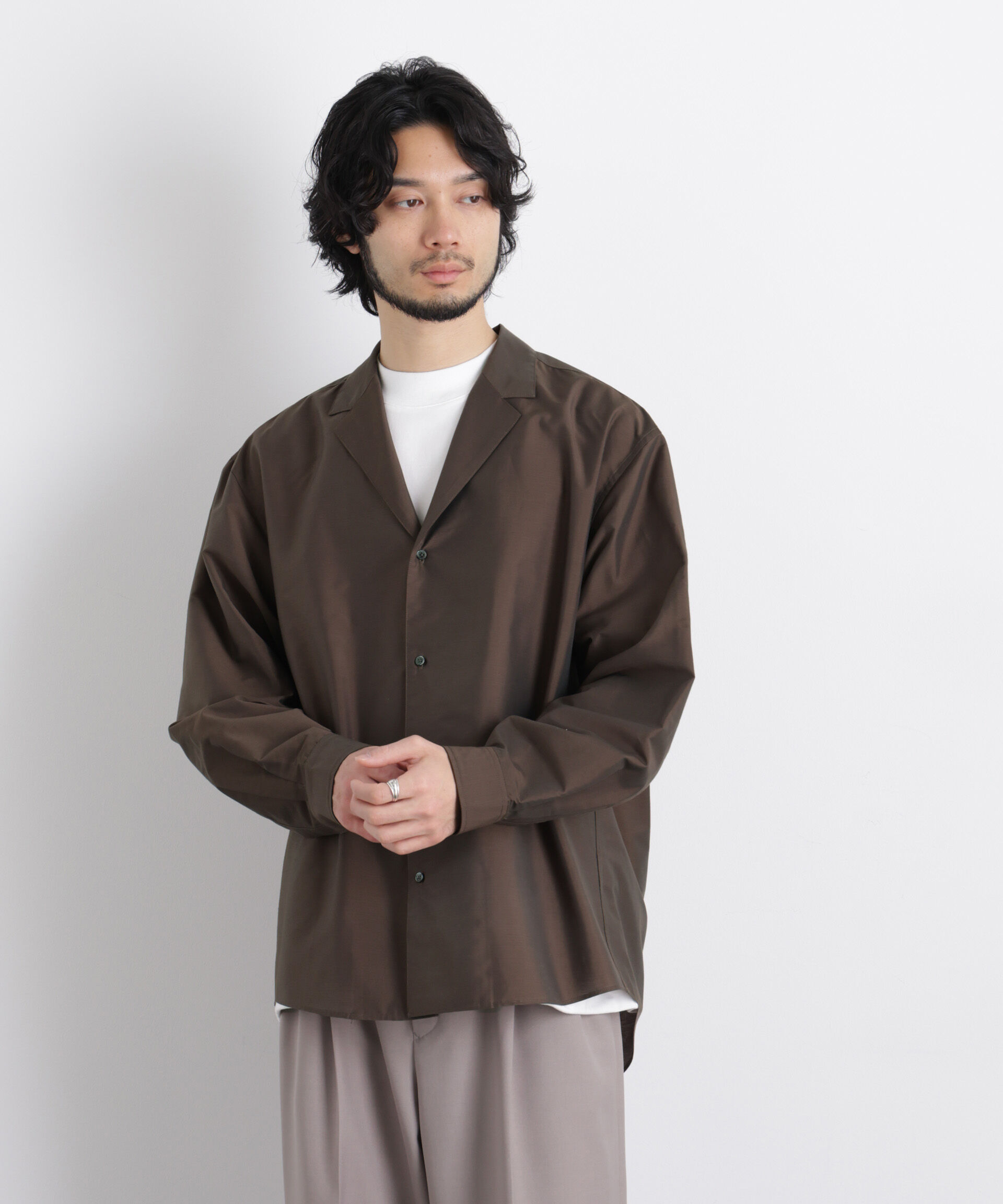 nano･universe「｢OtoNANO｣ 大人のワイドシャツ テーラードカラーシャツ」|シャツ・ブラウス|